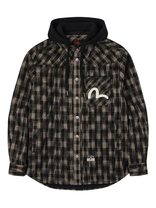 giacca uomo con cappuccio EVISU | 2EAHTM5SJ1043BROWN CHECK